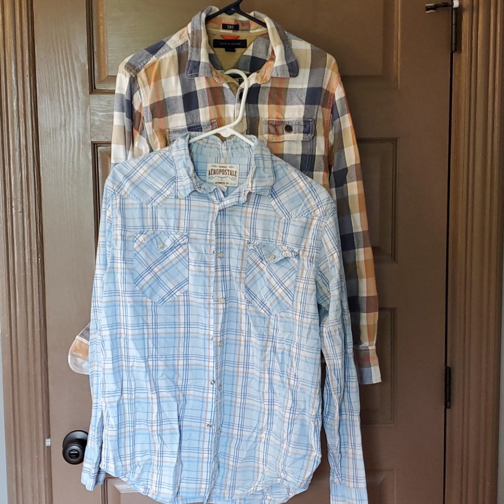Bundle of 2 Casual Plaid Shirts